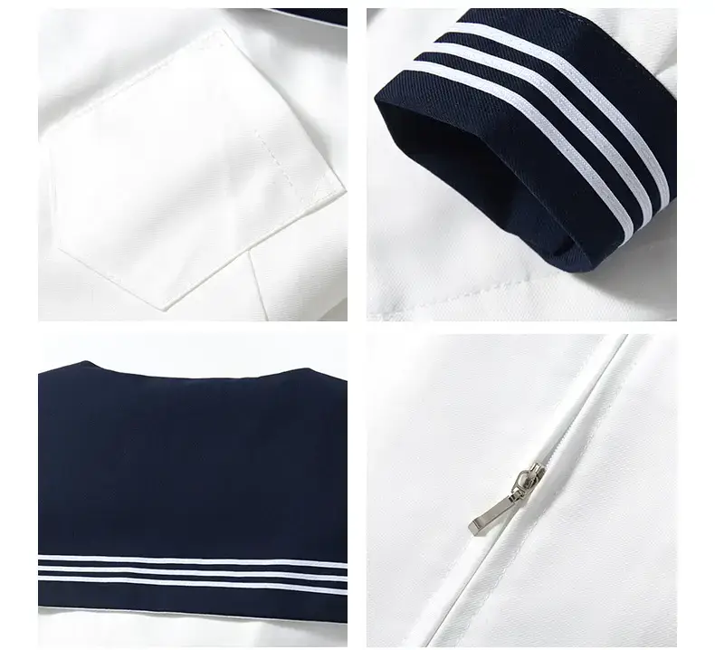 JK School Suit Blue Collar White Sailor Skirt Set — feature 12