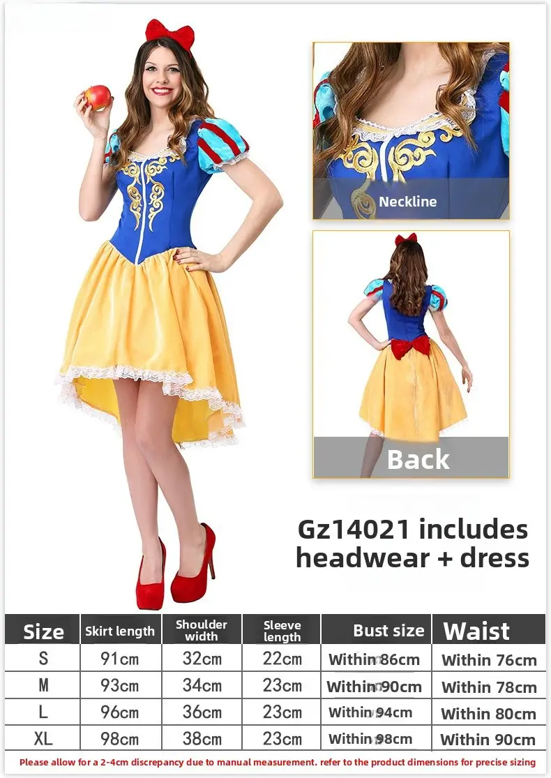 Snow White Princess Dress for Girls 128cm Size - Image 20