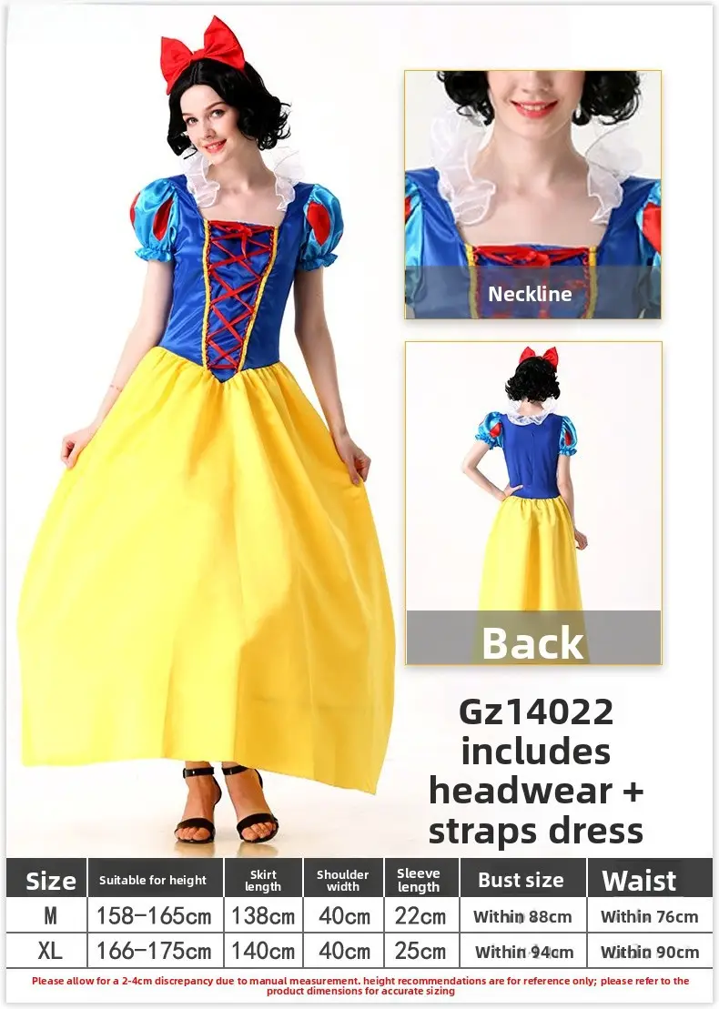 Snow White Princess Dress for Girls 128cm Size - Image 22