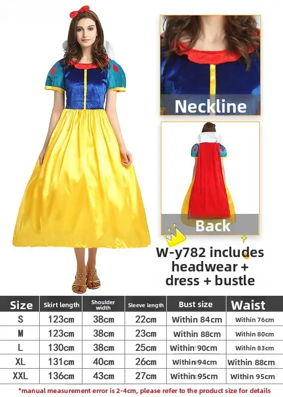 Snow White Princess Dress for Girls 128cm Size - Image 4