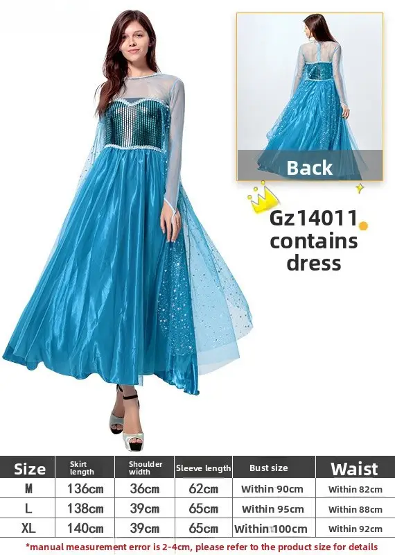 Snow White Princess Dress for Girls 128cm Size - Image 61