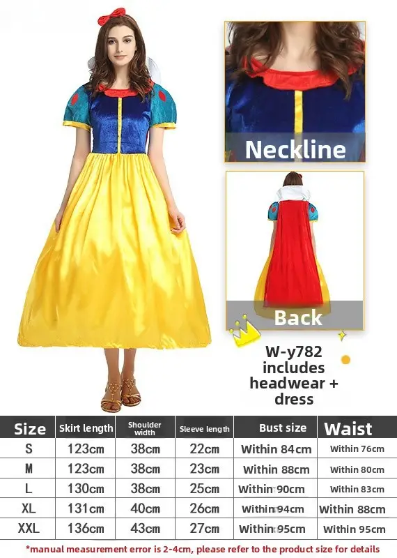 Snow White Princess Dress for Girls 128cm Size - Image 9