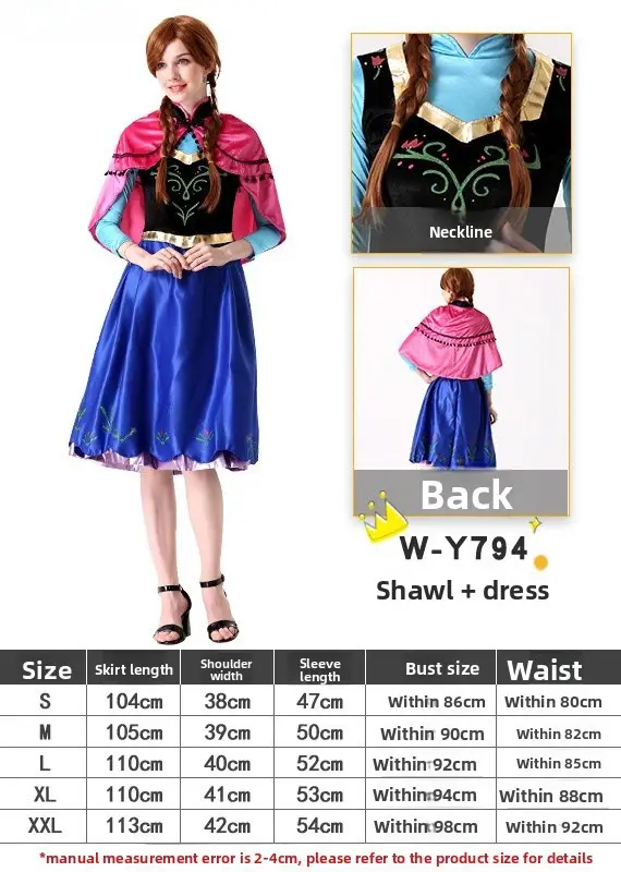 Snow White Princess Dress for Girls 128cm Size - Image 85