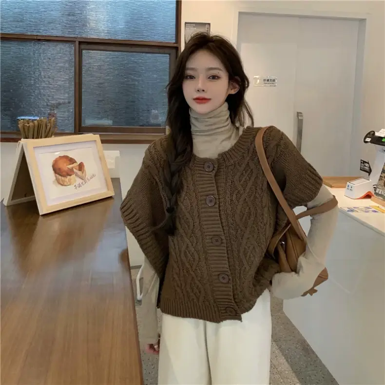Korean Chic Sweater Set Loose Cap Sleeve Winter Wear — feature 12