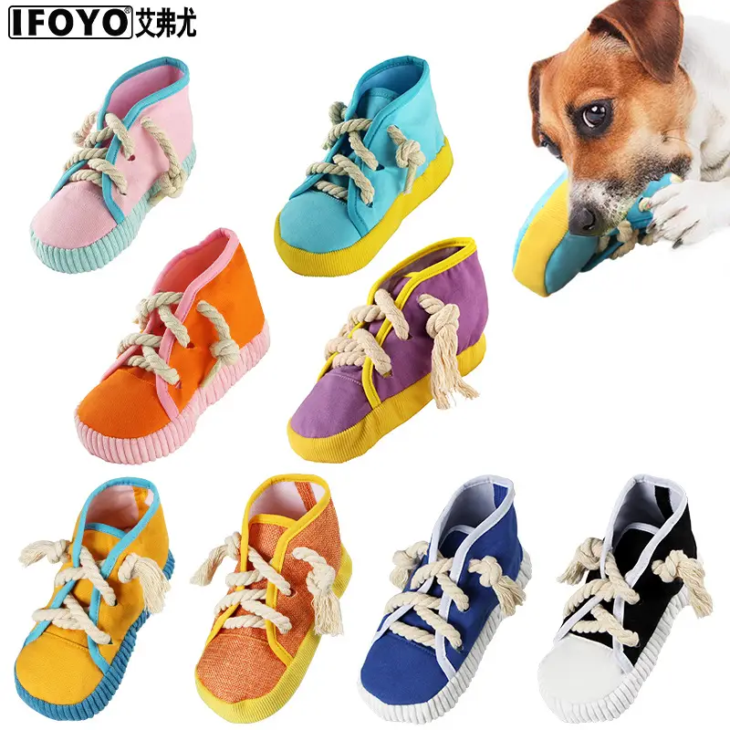 Amazon Canvas Shoes Pet Sound Toy Dog Teething and Teeth Cleaning Boredom Relief Supplies for Large Dogs Durable Chew Toys