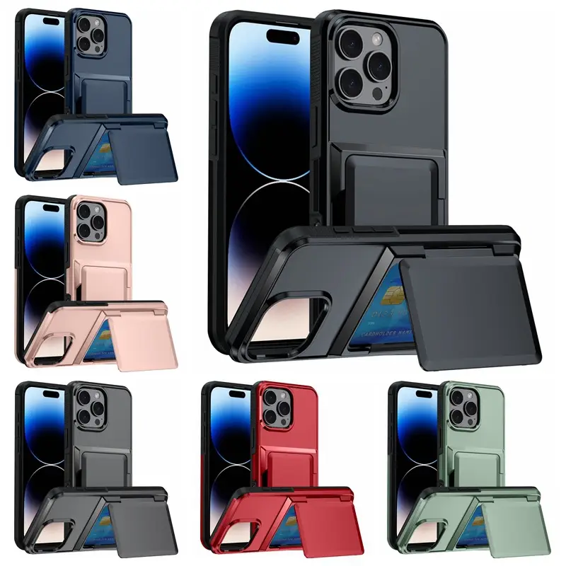Apple iPhone 17 Pro Max Phone Case Pure Color Stand