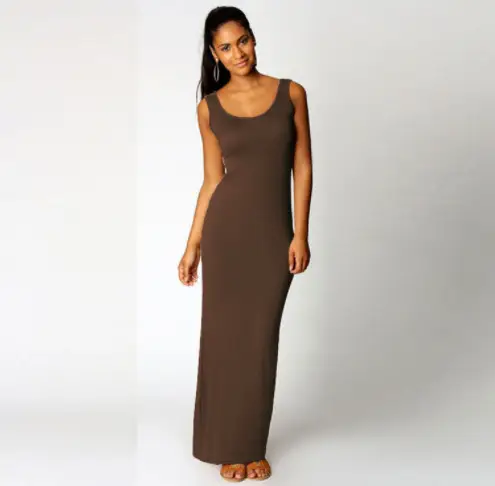 Women's Slim Fit Pink Long Sleeve Vest Dress - Image 10
