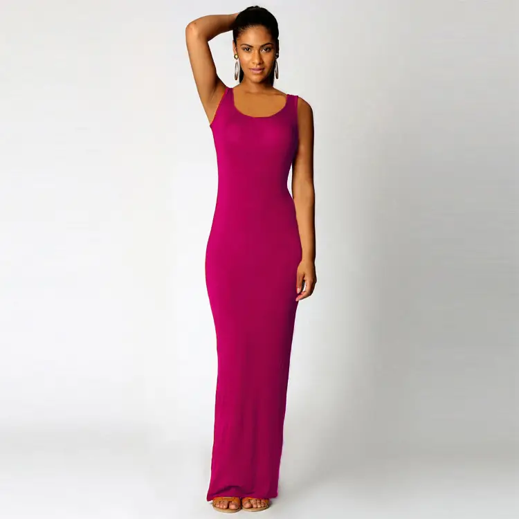 Women's Slim Fit Pink Long Sleeve Vest Dress - Image 9
