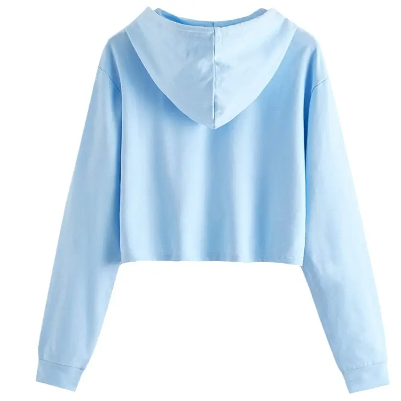 Light Blue Hooded Pullover Women's Hoodie 2023