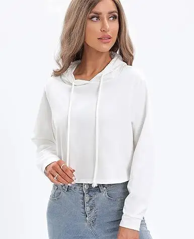 Light Blue Hooded Pullover Women's Hoodie 2023