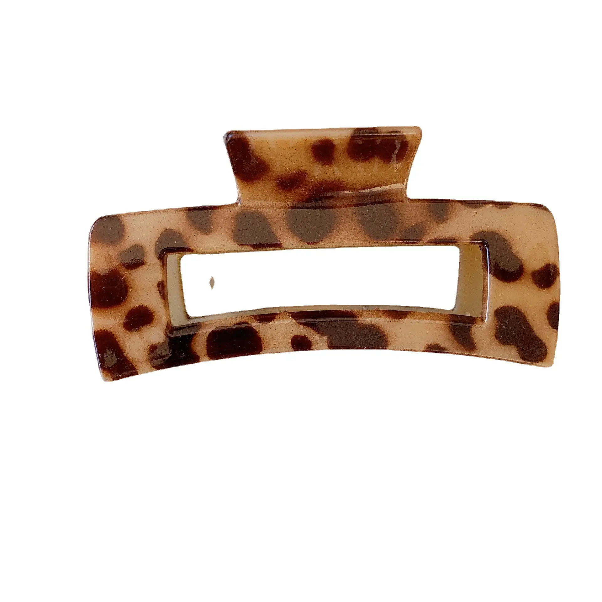 French Retro Leopard Print Hair Clip Large Back of Head