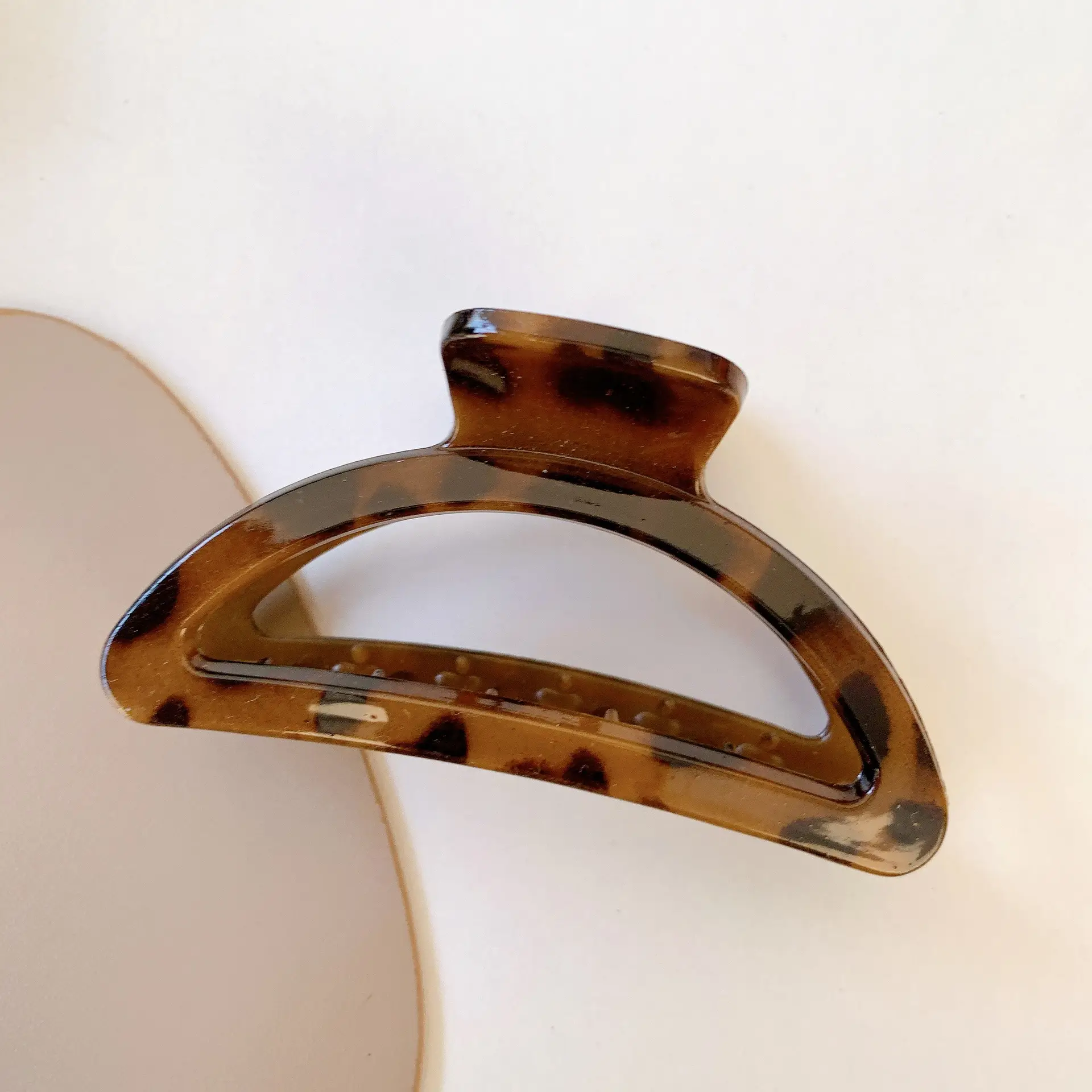 French Retro Leopard Print Hair Clip Large Back of Head