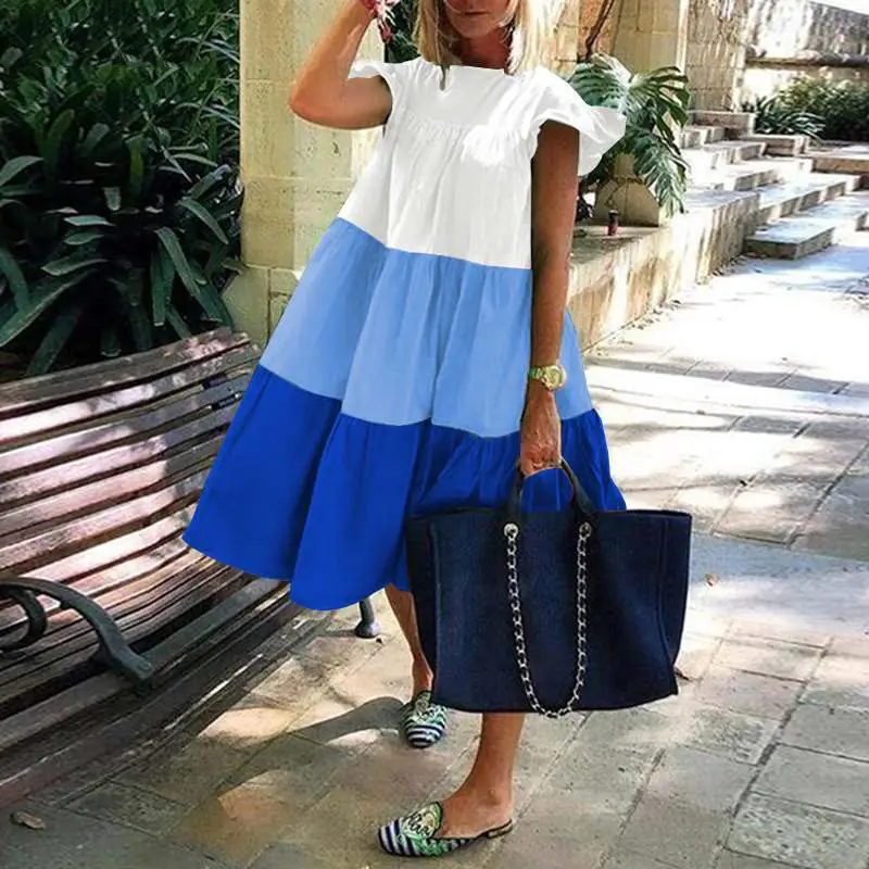 2024 Cross-Border Beach Dress Large Swing Export Ethnic Style Women Large Size - Image 3