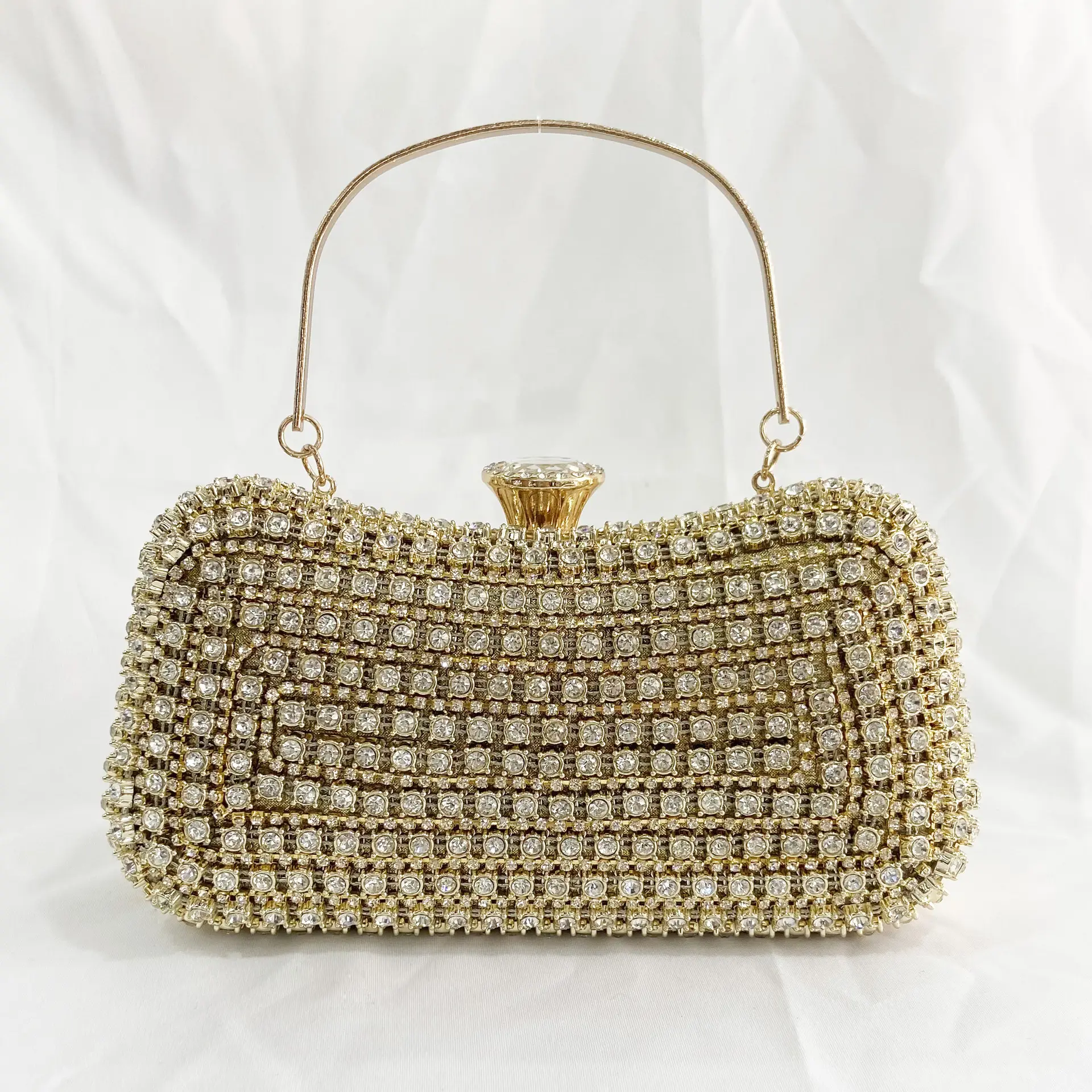 Gold Diamond Handbag for Women Banquet Party