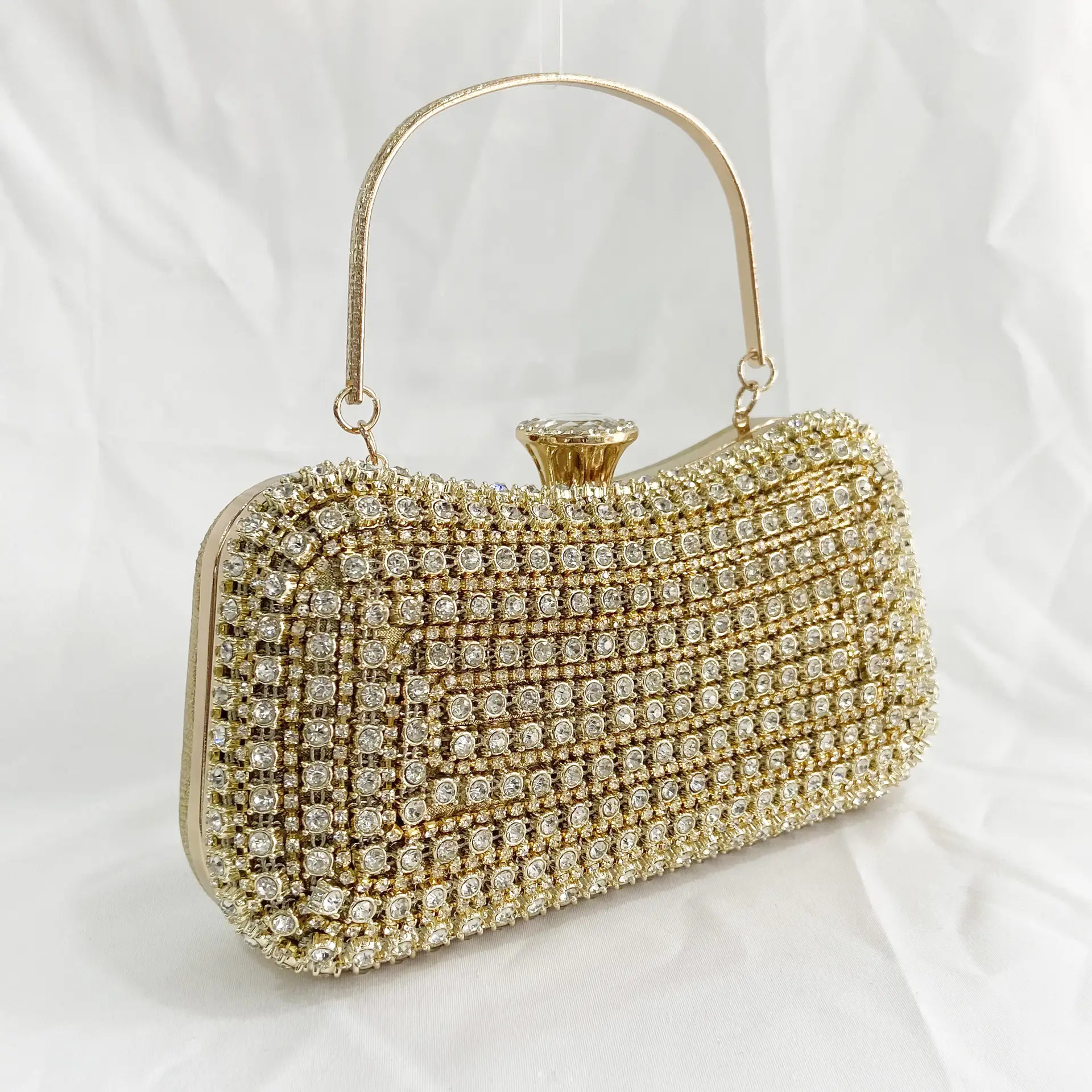 Gold Diamond Handbag for Women Banquet Party