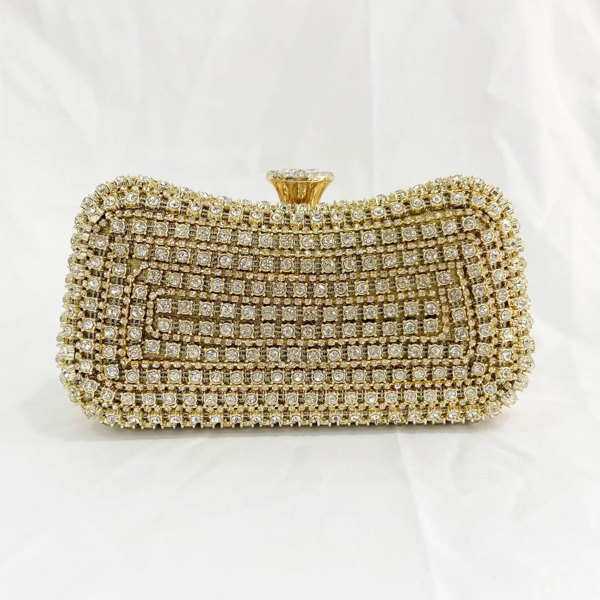 Gold Diamond Handbag for Women Banquet Party