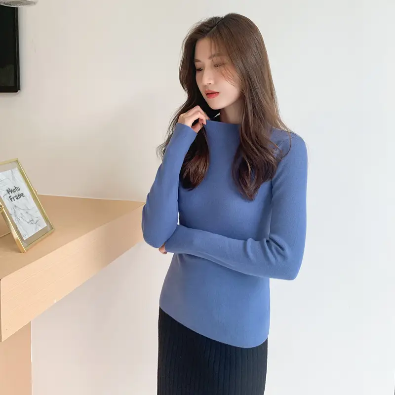 Women Pink Long Sleeve Knitted Shirt - Image 5
