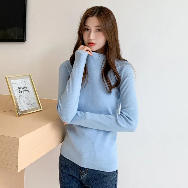 Women Pink Long Sleeve Knitted Shirt - Image 9