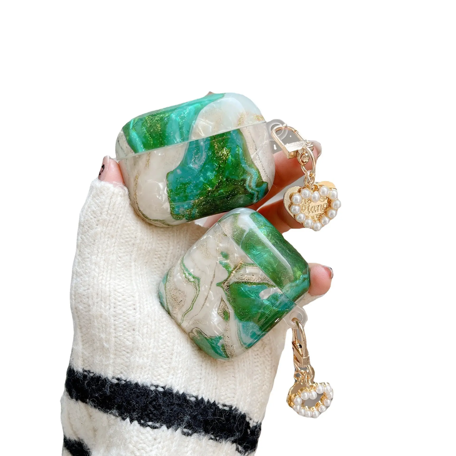 Leopard Green Marble Airpods 3 Protective Case