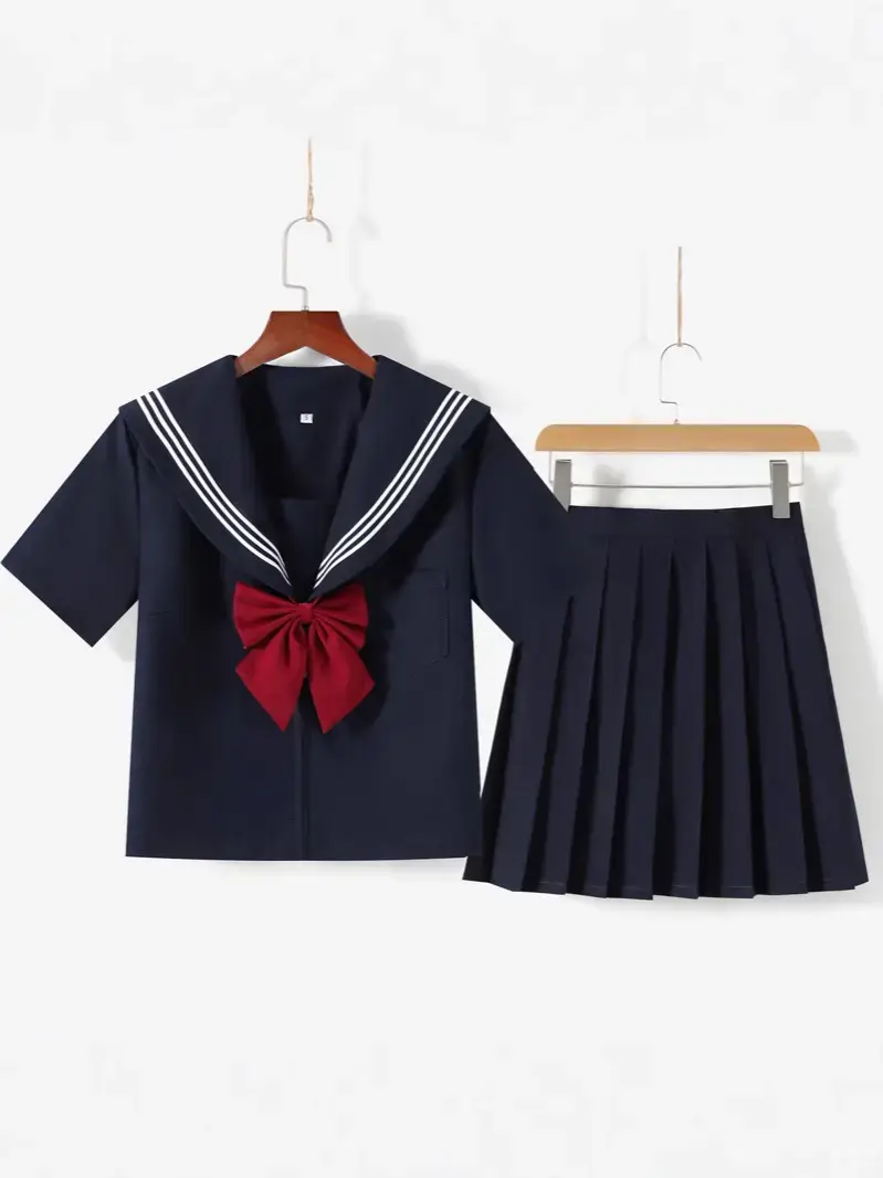 JK Uniform Sailor Suit All-Navy Kansai Collar Set - Image 11
