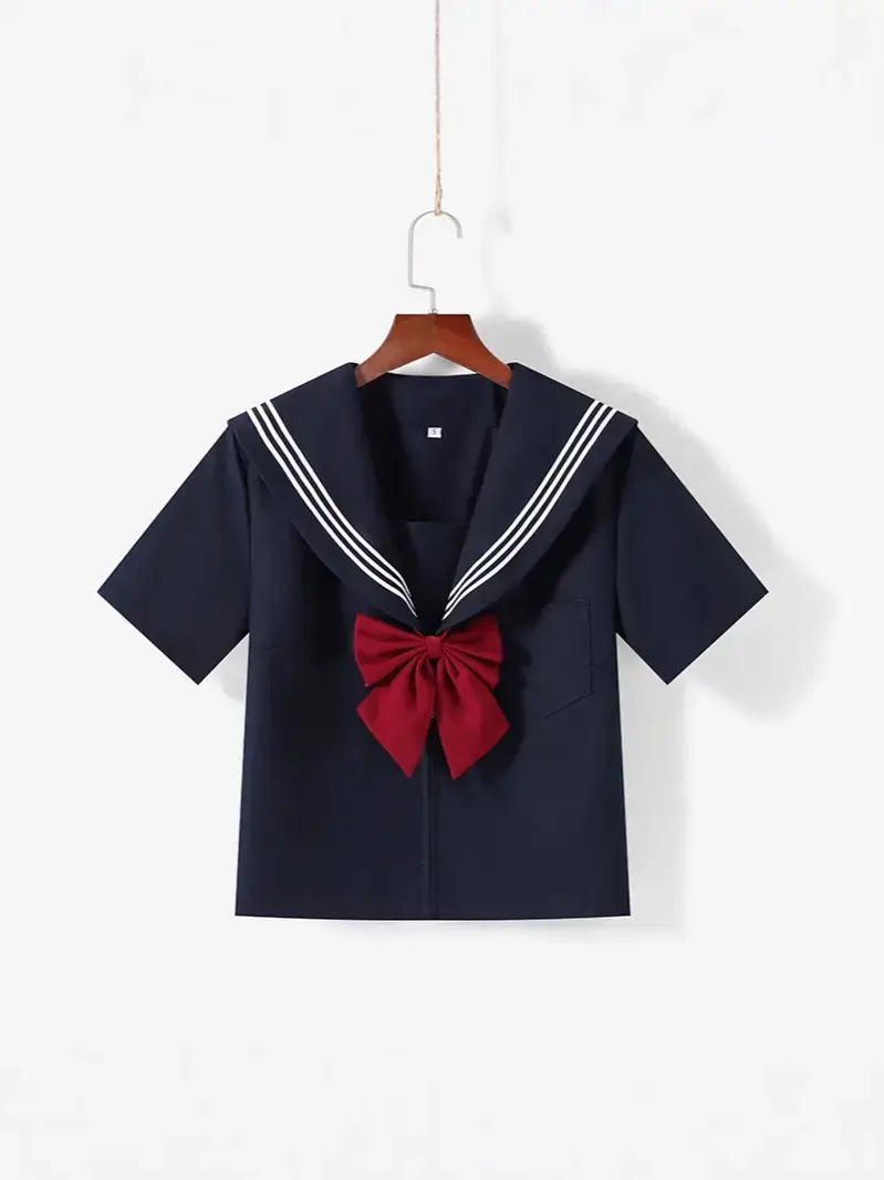 JK Uniform Sailor Suit All-Navy Kansai Collar Set - Image 13
