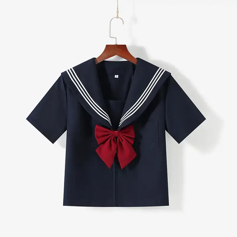 JK Uniform Sailor Suit All-Navy Kansai Collar Set - Image 2
