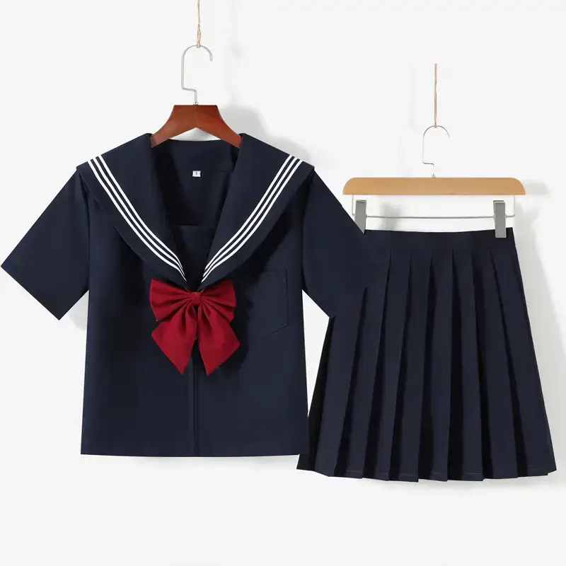 JK Uniform Sailor Suit All-Navy Kansai Collar Set - Image 4