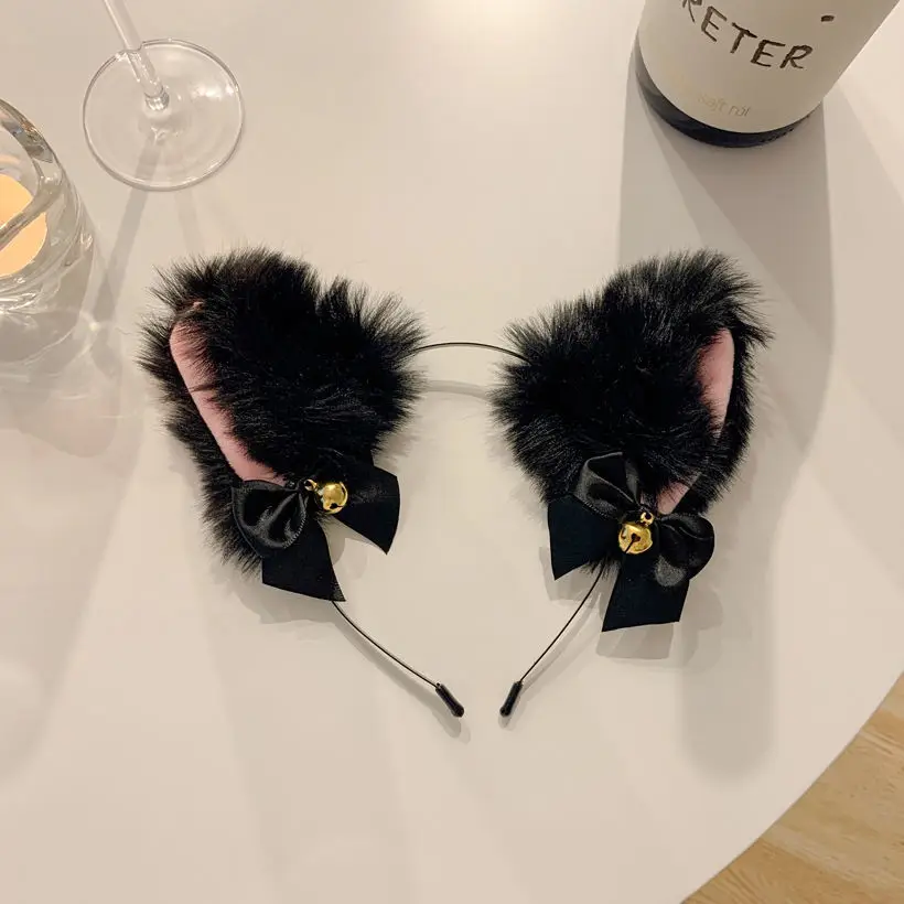 Cat Ear Bell Plush Hairband 2023 New Style - Image 2