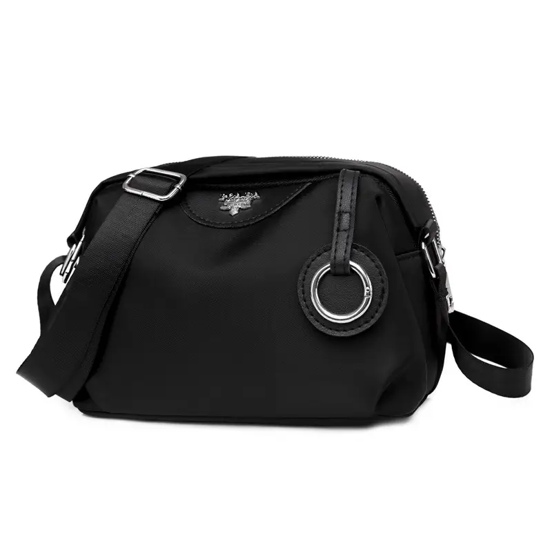 Women's Blue Crossbody Bag with Metal Clasp - Image 4