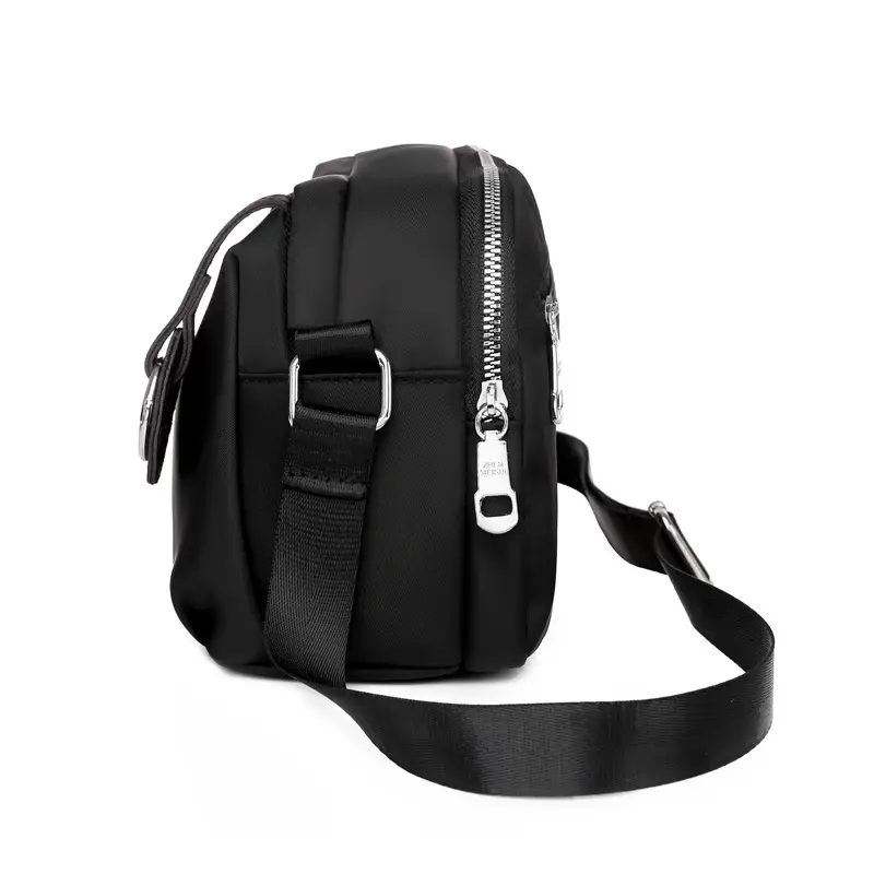Women's Blue Crossbody Bag with Metal Clasp - Image 6