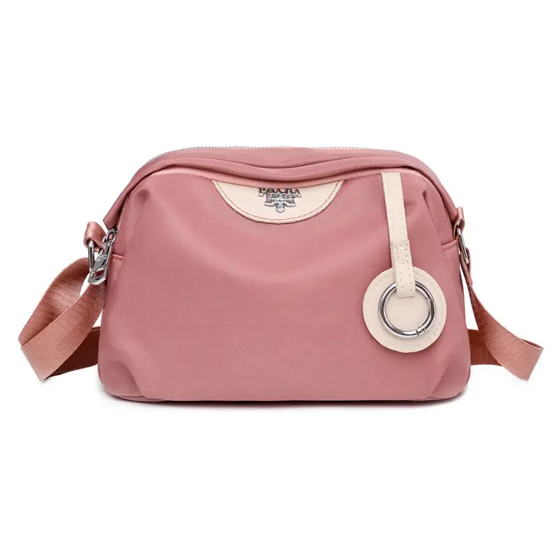 Women's Blue Crossbody Bag with Metal Clasp - Image 2
