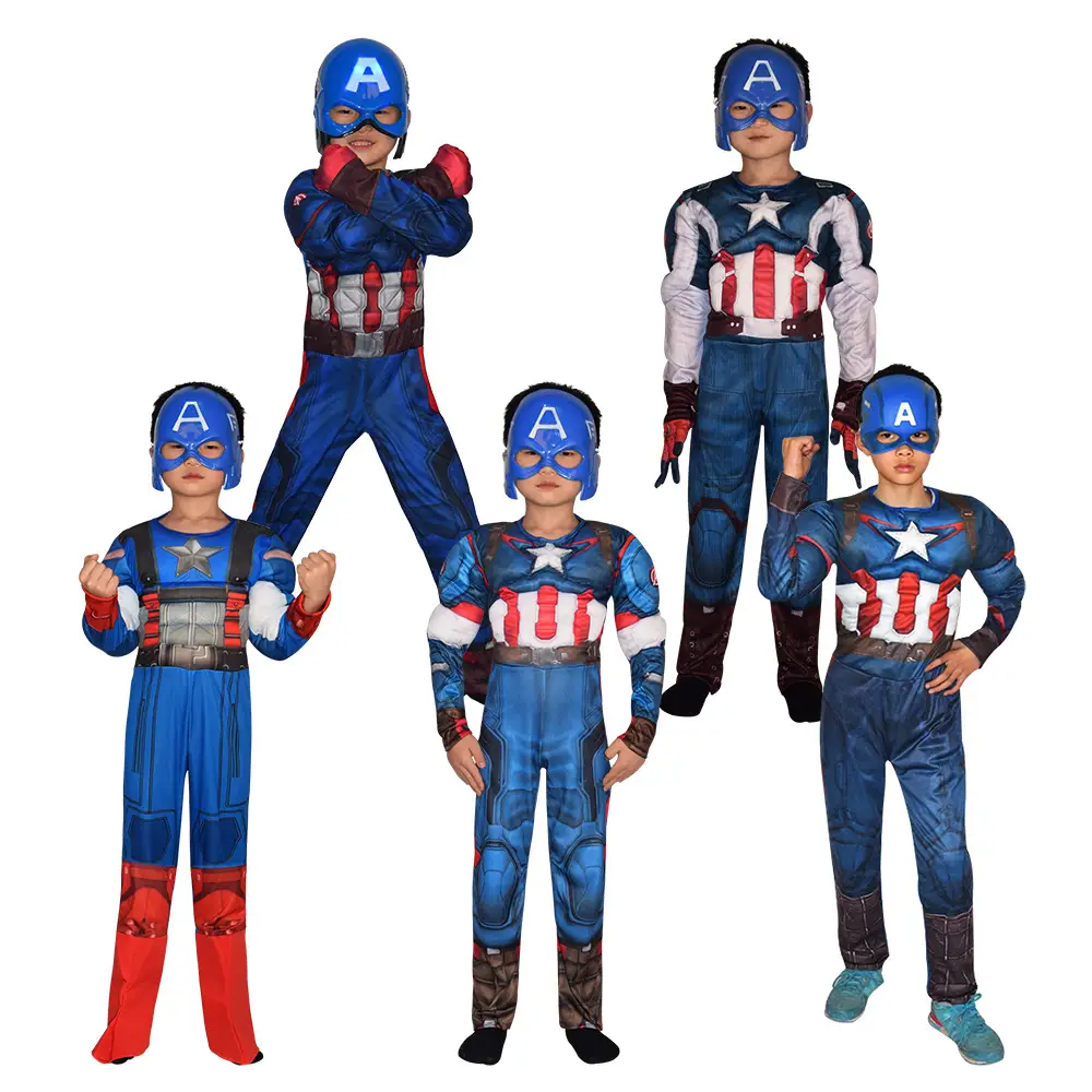 Captain America Kids Suit Red Blue 32cm - Image 5