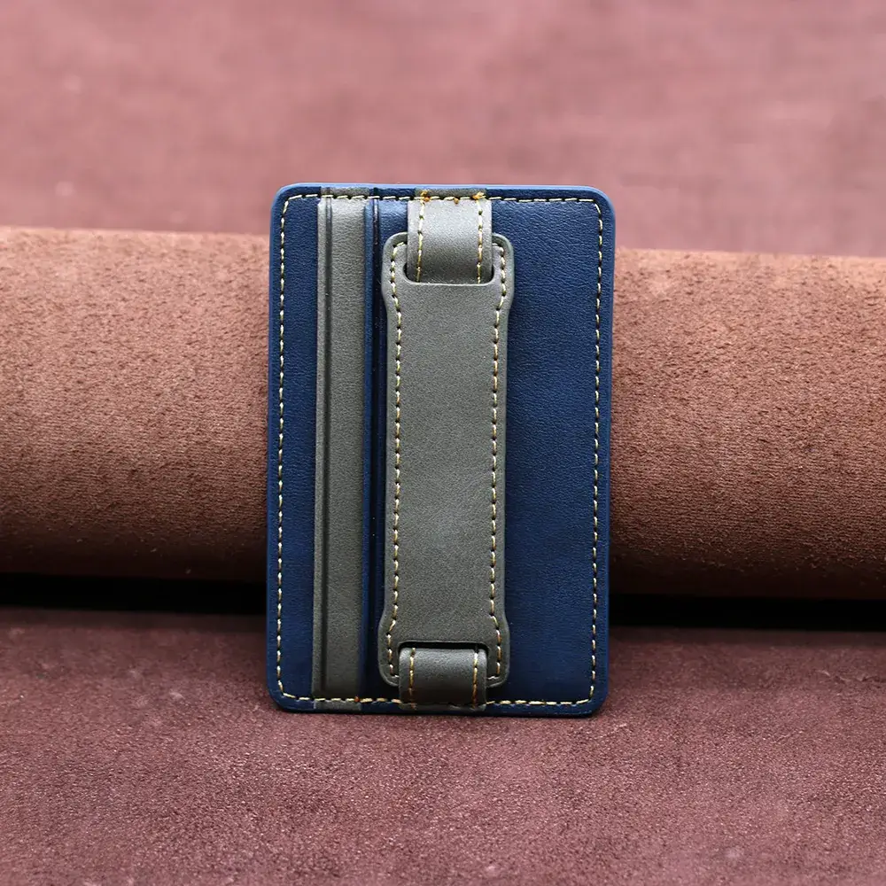 Leather Lazy Card Holder Back Mount Wrist Strap - Image 5