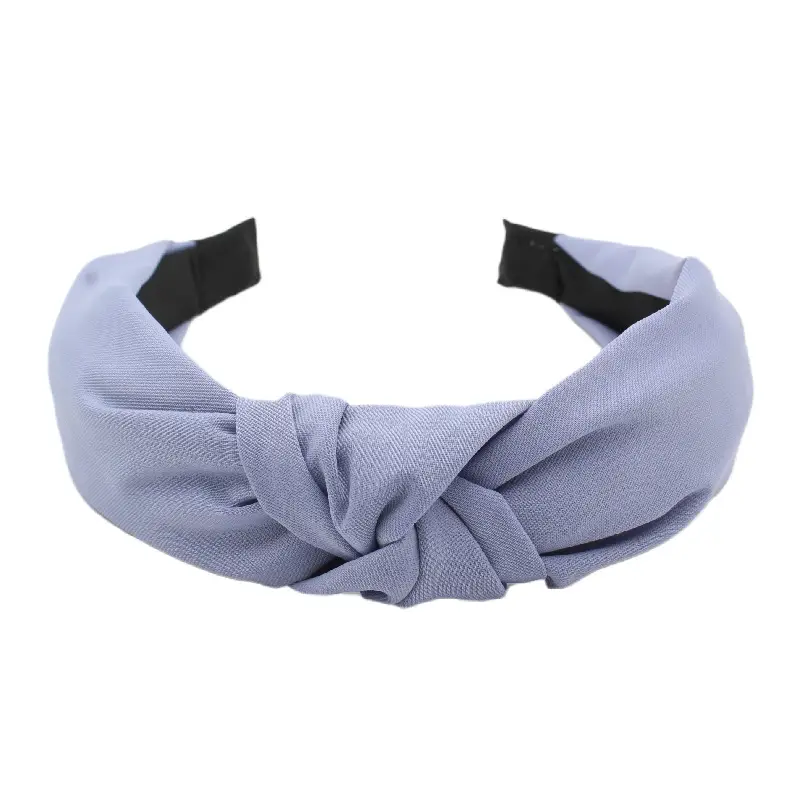 Korean New Hair Hoop Out Cross Knot Solid Color Wide-brimmed Headband — feature 14