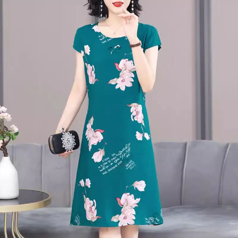 Women Silk Nightgown Pink Floral Large Summer Wear - Image 13