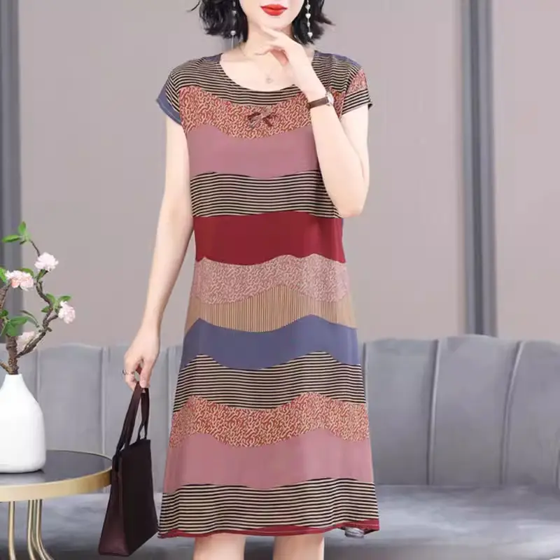 Women Silk Nightgown Pink Floral Large Summer Wear - Image 14