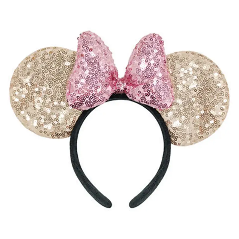 Rose red bow champagne sequins (summer new)