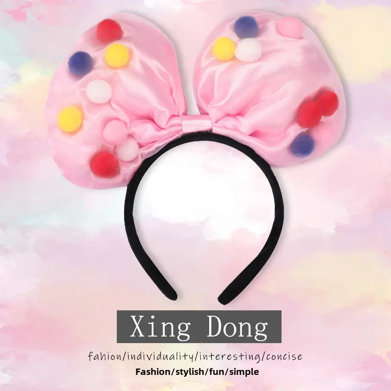 Paradise Princess Bow Headband Pink Yellow - Image 43