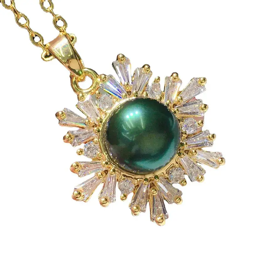 Zhuji Pearl Necklace Set 8-9mm Freshwater Pearl Gold Plated