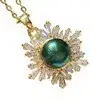 Zhuji Pearl Necklace Set 8-9mm Freshwater Pearl Gold Plated