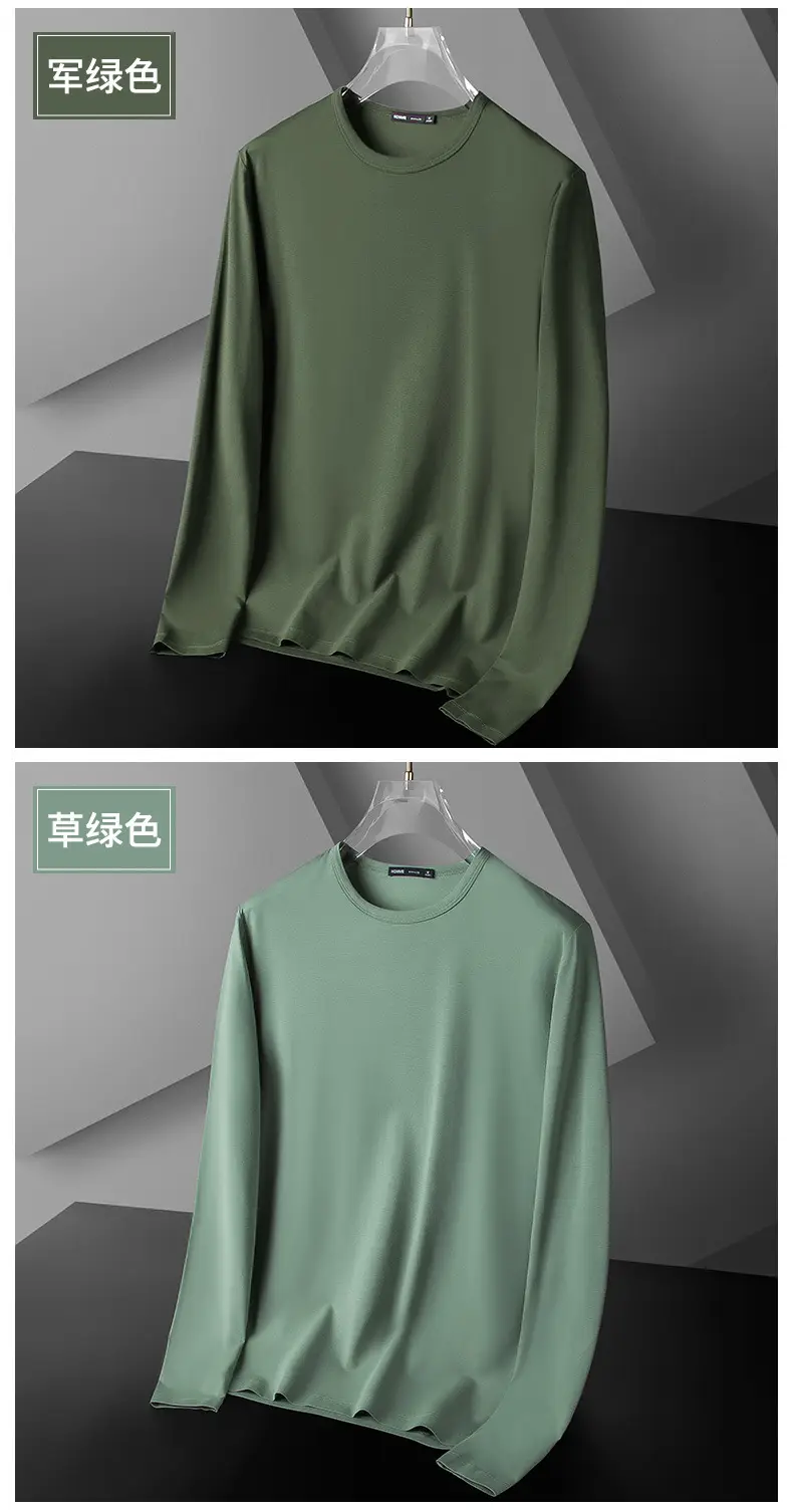 Men Long Sleeve T-Shirt Grey Skin Friendly High Quality — feature 18