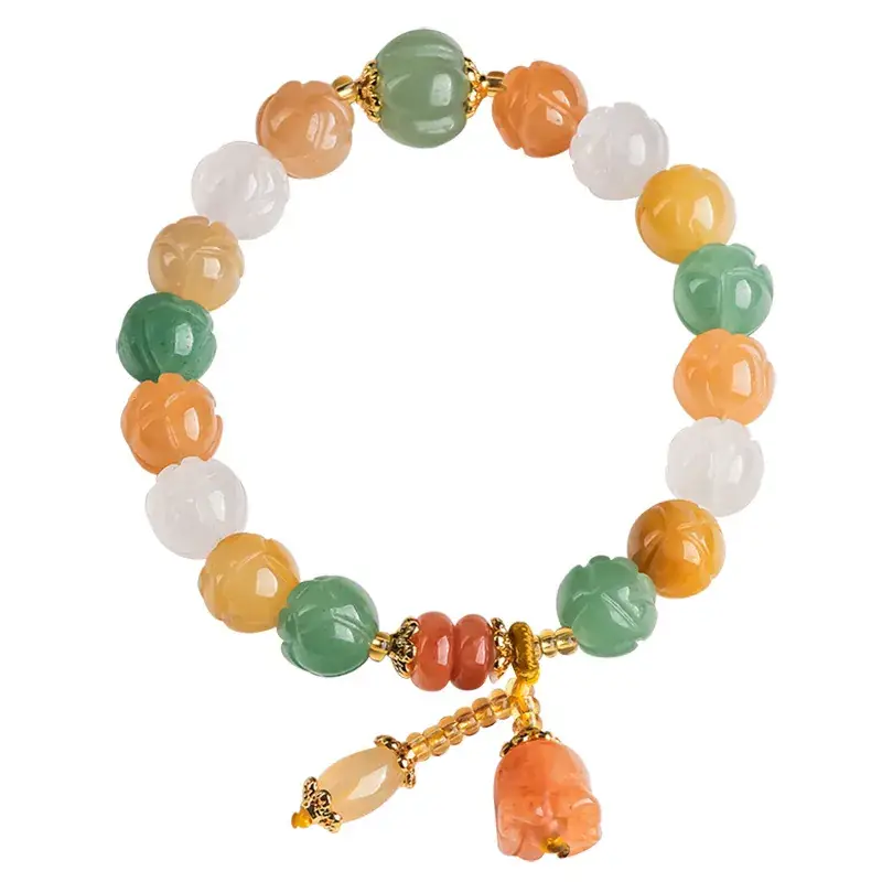 Natural Xinjiang Golden Silk Jade Bracelet Dongling Jade Topaz Original
