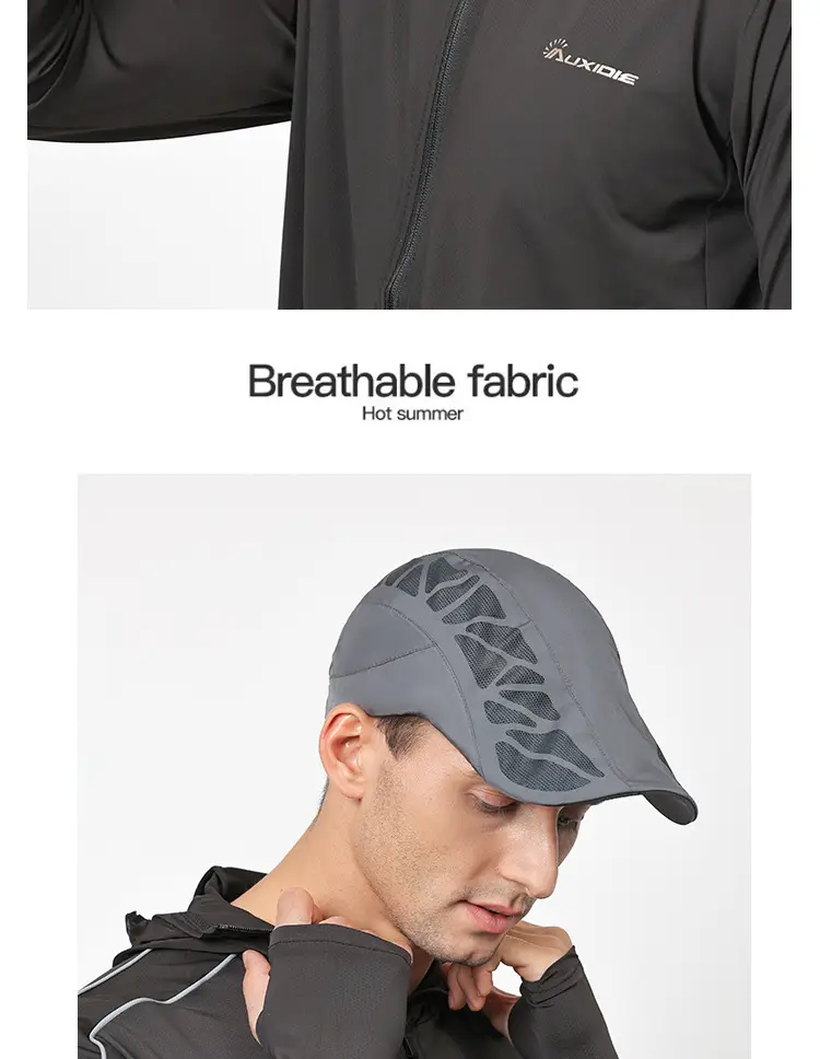 Men Black Mesh Sun Cap Adjustable Strap Lightweight — feature 10
