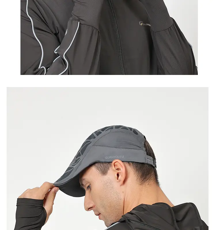 Men Black Mesh Sun Cap Adjustable Strap Lightweight — feature 11