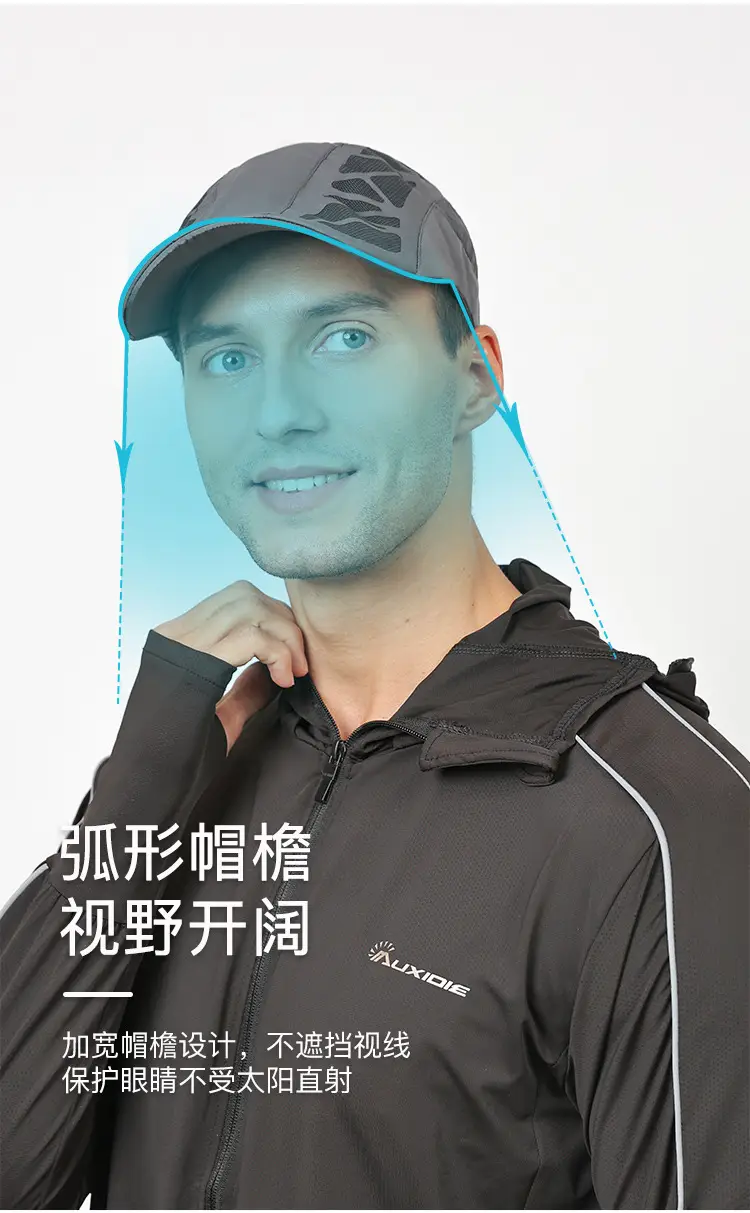 Men Black Mesh Sun Cap Adjustable Strap Lightweight — feature 5
