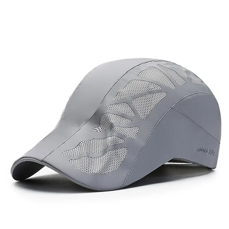 Men Black Mesh Sun Cap Adjustable Strap Lightweight - Image 4