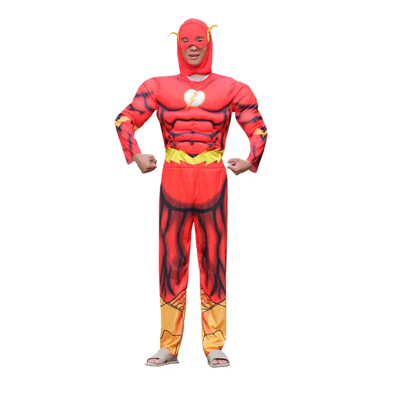 Halloween Adult Muscle Iron Man Spiderman Superman Batman Hulk cos Suit Show Costumes Men and Women