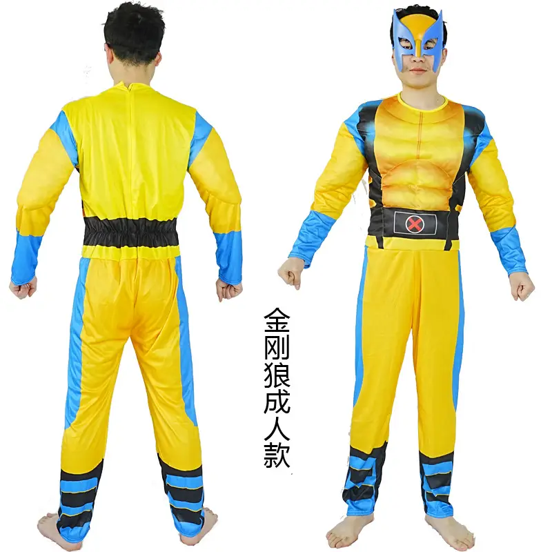 Halloween Adult Muscle Iron Man Spiderman Superman Batman Hulk cos Suit Show Costumes Men and Women — feature 13