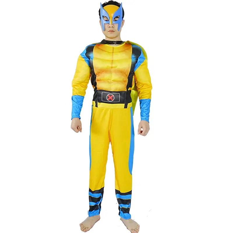 Halloween Adult Muscle Iron Man Spiderman Superman Batman Hulk cos Suit Show Costumes Men and Women