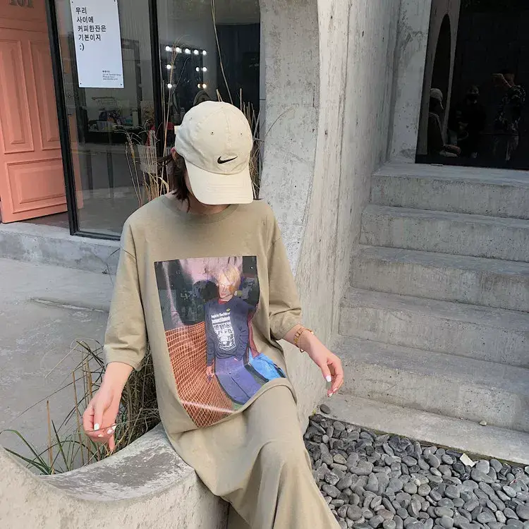 Plus Size Printed K-Style Fat Sister Dress Women — feature 8